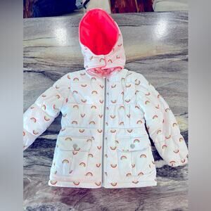 Pink Platinum Rainbow designed Heavy Weight Winter- Coat Size 4T